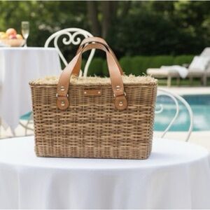 Kate Spade Wicker Tote Bag